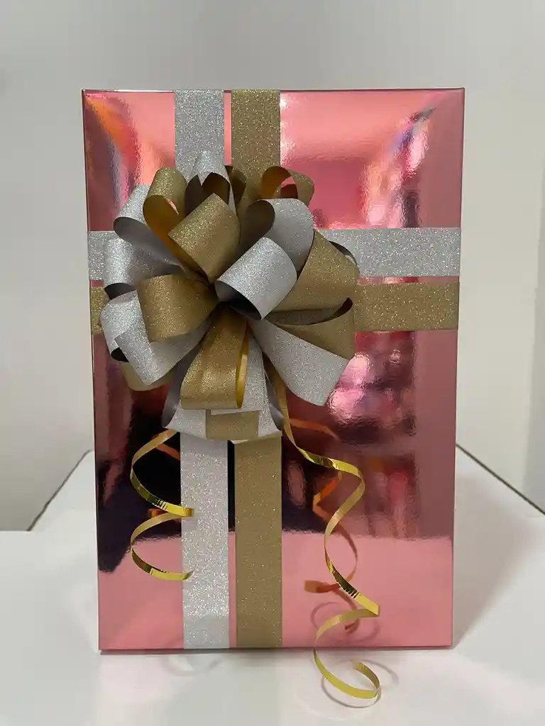 Caja Camisera Mediana Oro Rosa Brillante