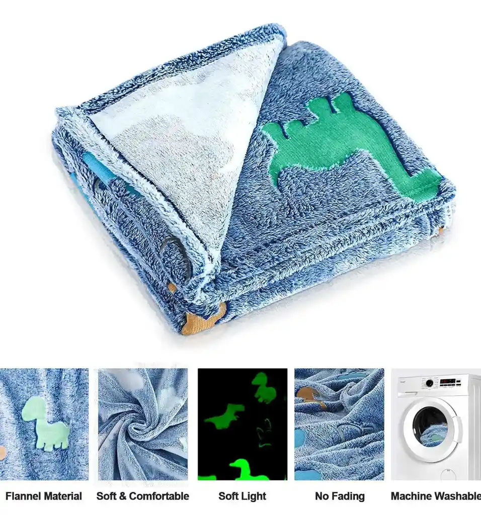 Cobija Para Niño Luminosa Felpa Suave Grande 200x150 Cm