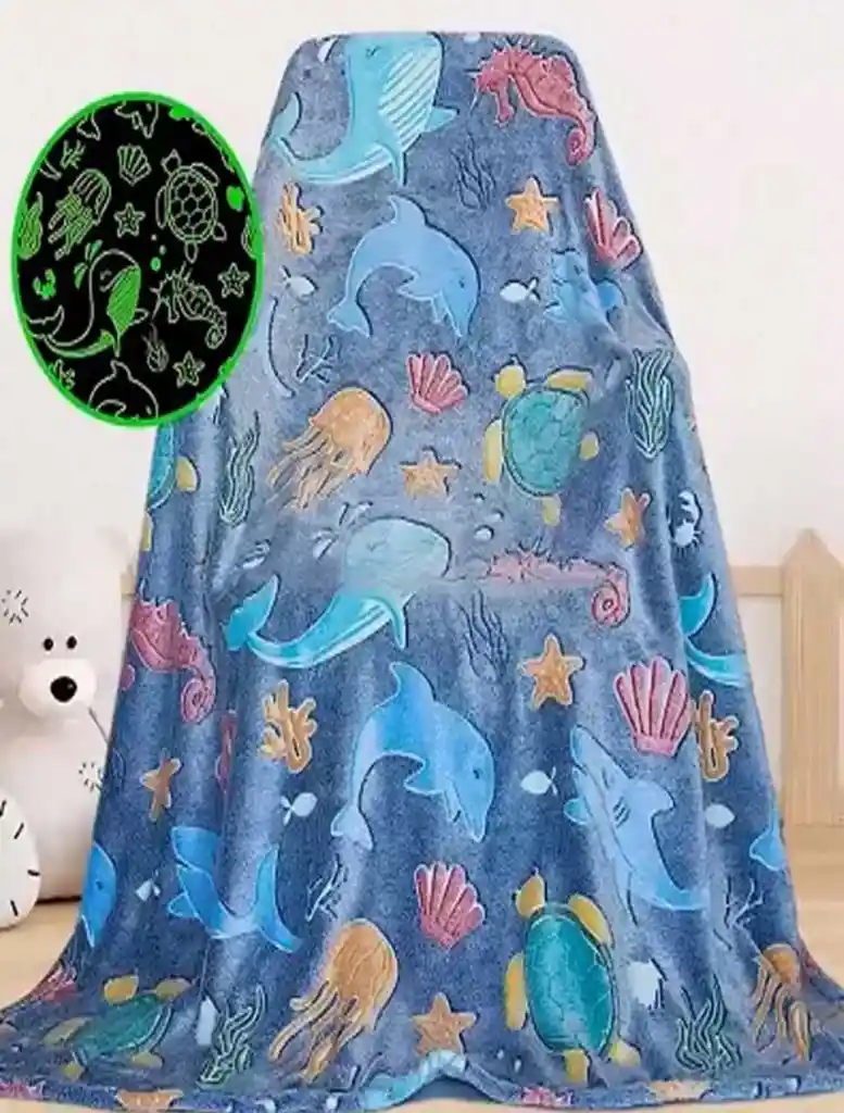 Cobija Para Niño Luminosa Felpa Suave Grande 200x150 Cm