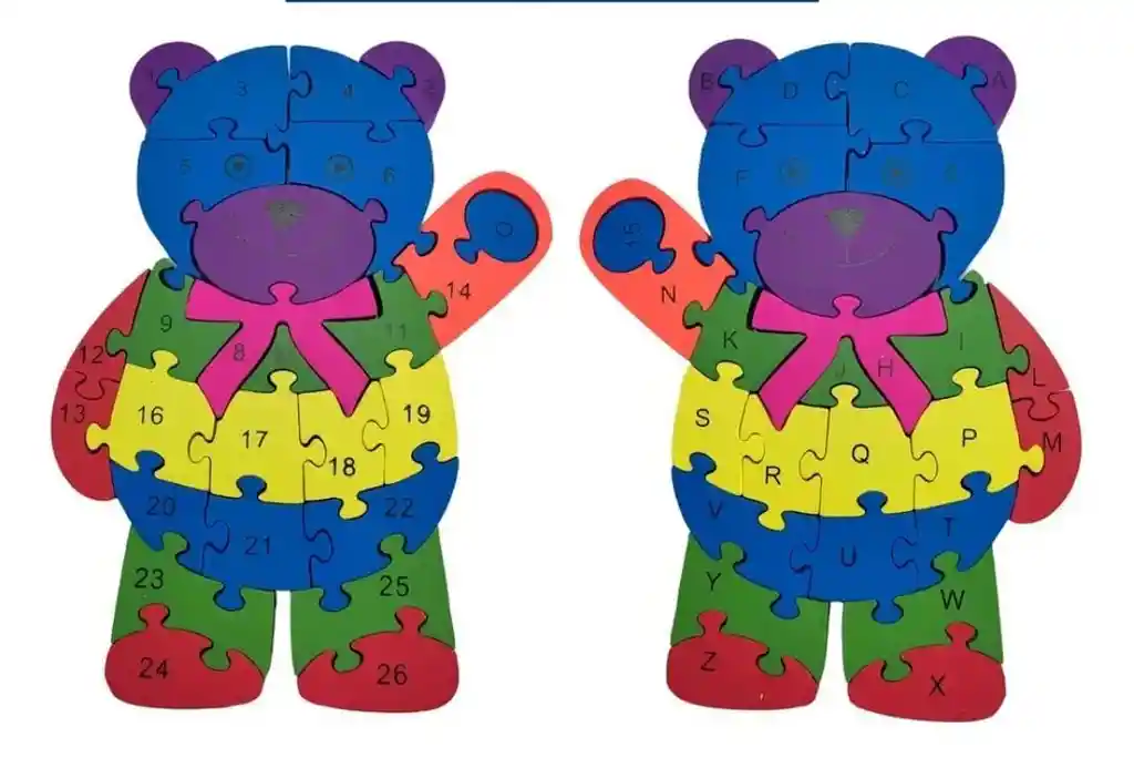 Rompecabezas En Madera En Forma De Oso