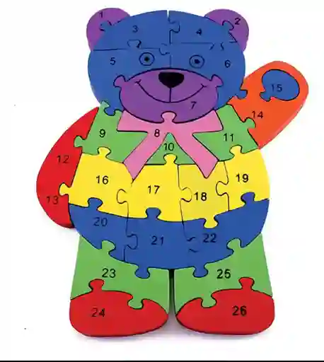 Rompecabezas En Madera En Forma De Oso