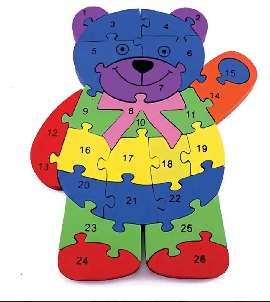 Rompecabezas En Madera En Forma De Oso