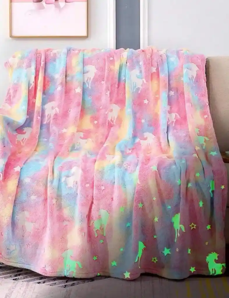 Cobija Para Niña Luminosa Felpa Suave 150x100 Cm