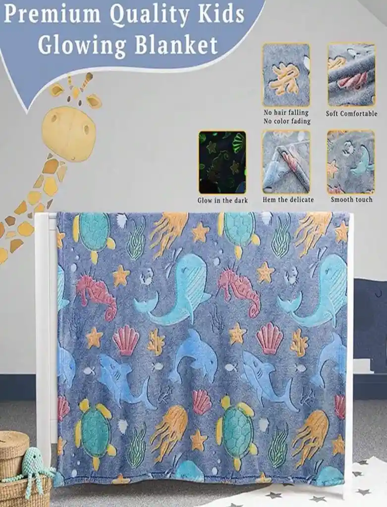 Cobija Para Niño Luminosa Felpa Suave 150x100 Cm