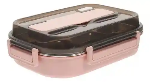 Porta Comidas Contenedor 4 Espacios Con Cubiertor
