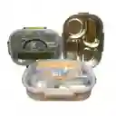Porta Comidas Contenedor 4 Espacios Con Cubiertor