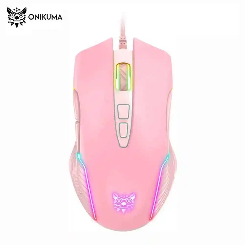 Mouse Onikuma 905rgb Alambrico Rosado