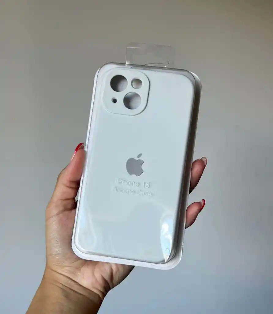 Silicon Case Iphone 15 Blanco
