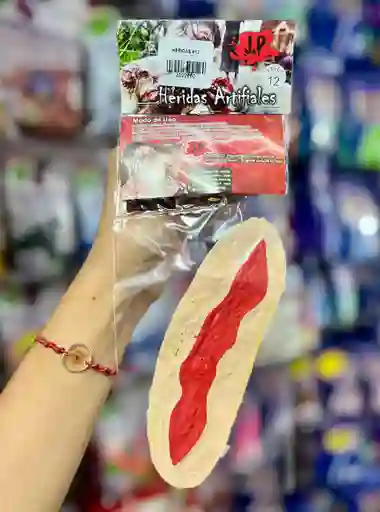 Herida Falsa De Latex Con Sangre Artificial