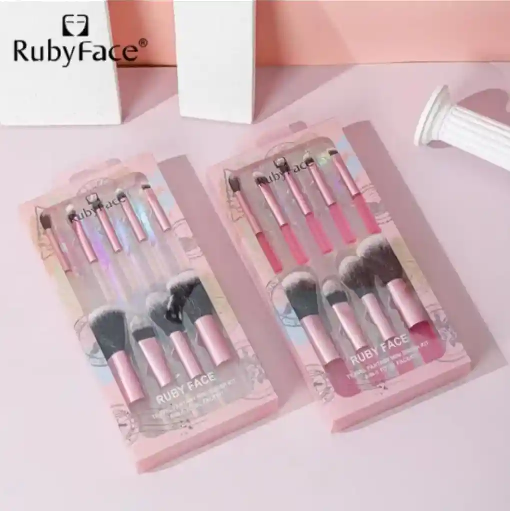 Set De Brochas De Maquillaje Viajero X9 Piezas 🌸
