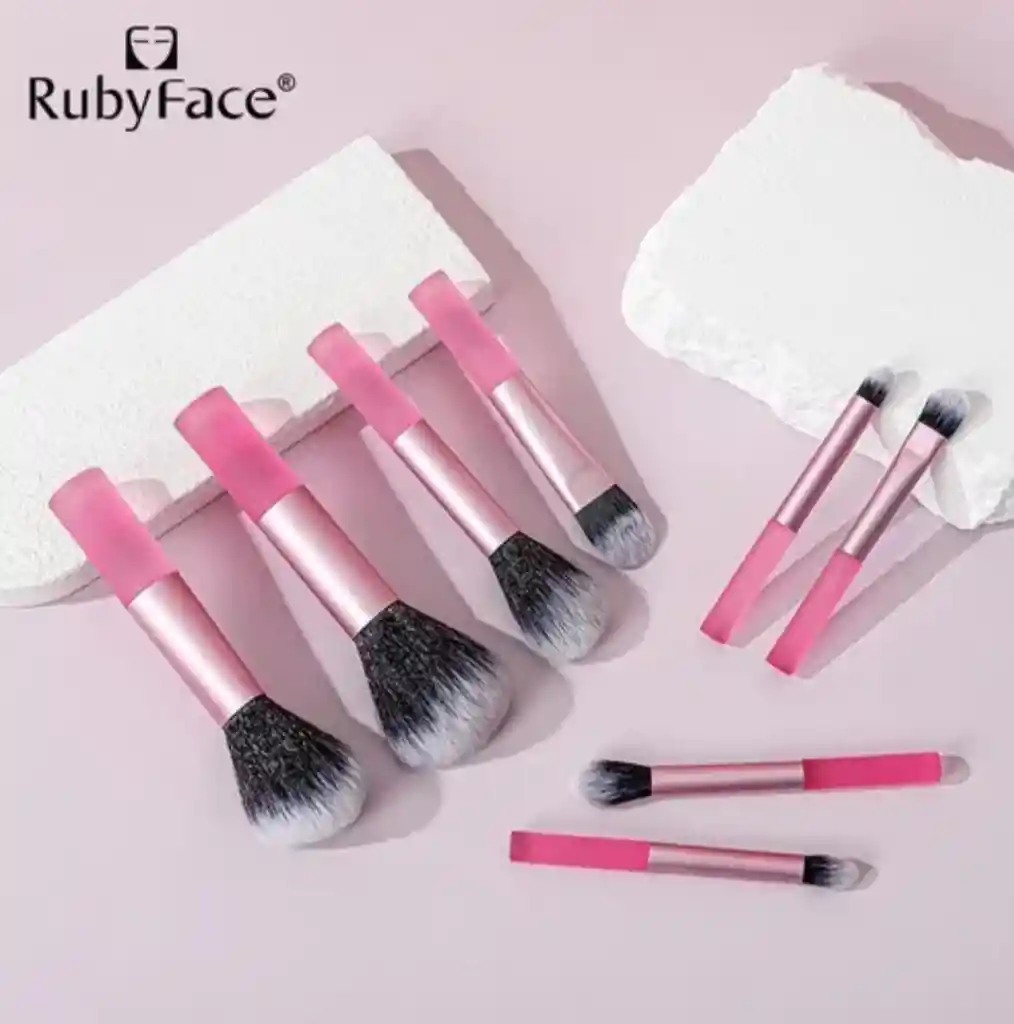Set De Brochas De Maquillaje Viajero X9 Piezas 🌸