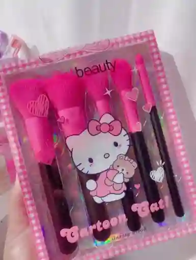Set De Brochas Hello Kitty X5 – Edición Especial 💗