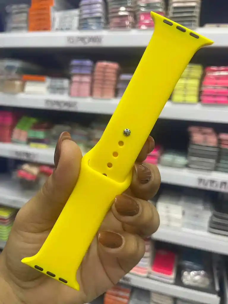 Manilla Silicona 42 | 44 | 45 | 49 Mm Smartwatch Applewatch Smartband | Correa Smart Band | Pulso Apple Watch | Pulsera Smart Watch | Color Amarillo Colombia