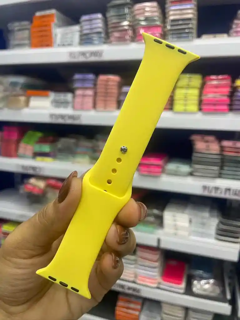 Manilla Silicona 42 | 44 | 45 | 49 Mm Smartwatch Applewatch Smartband | Correa Smart Band | Pulso Apple Watch | Pulsera Smart Watch | Color Amarillo Mango Biche