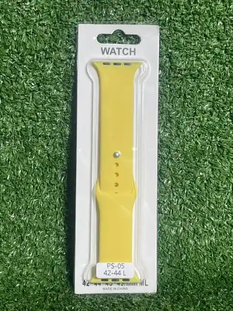 Manilla Silicona 42 | 44 | 45 | 49 Mm Smartwatch Applewatch Smartband | Correa Smart Band | Pulso Apple Watch | Pulsera Smart Watch | Color Amarillo Mango Biche
