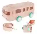 Termo Infantil Diseño Bus Carrito Botella Agua Pitillo
