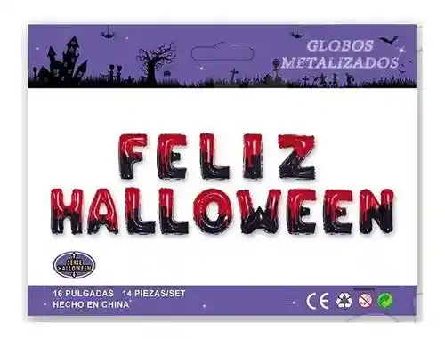 Letrero Inflable "feliz Halloween" Rojo