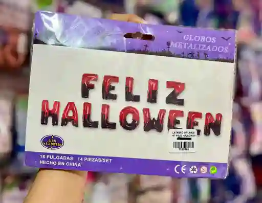Letrero Inflable "feliz Halloween" Rojo