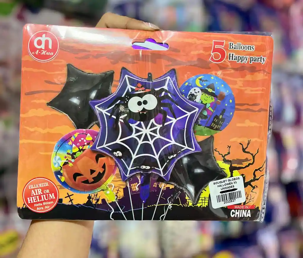 Kit Decorativo De Globos Telaraña X 5 Unid