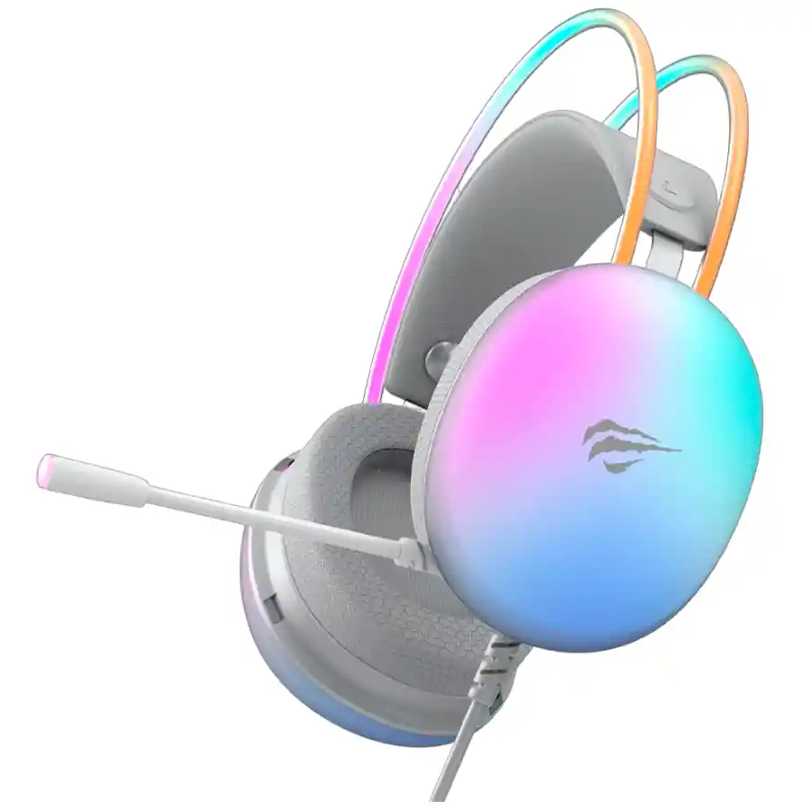 Diadema Gamer Havit Gamenote H2037d Rgb Blanco
