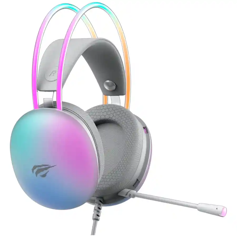 Diadema Gamer Havit Gamenote H2037d Rgb Blanco
