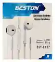 Audifonos Cableados Manos Libres Beston Blancos Plug 3.5mm