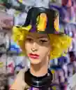 Sombrero Plastico Negro Calabazas Halloween X1