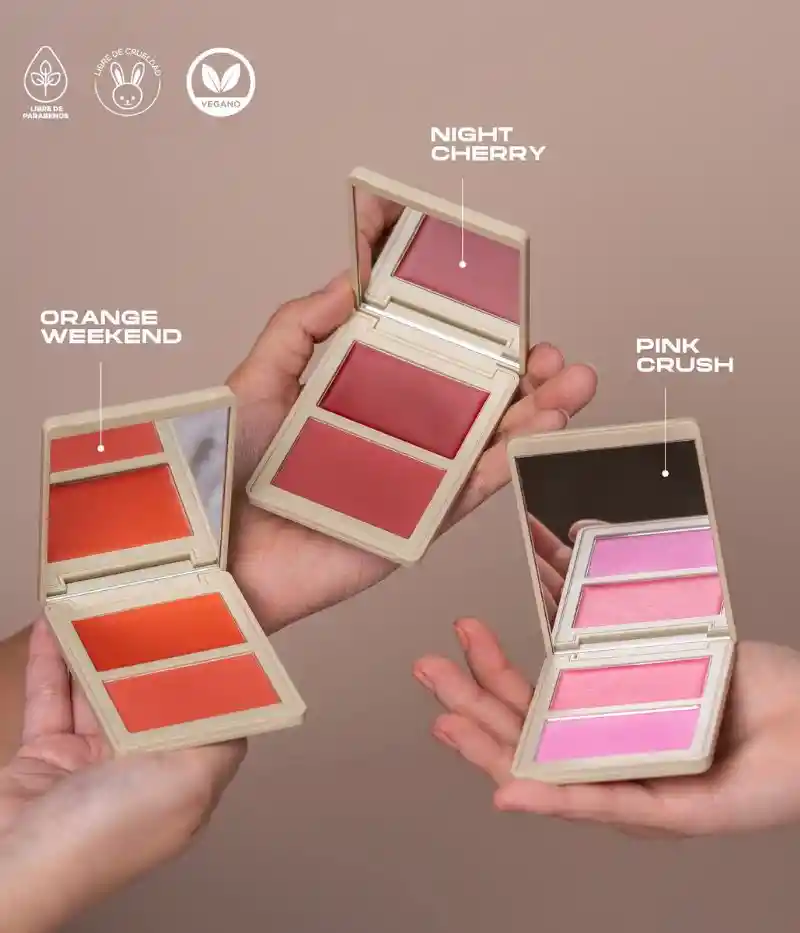 Rubor En Dúo Allure Crema Y Polvo Compacto I Nighcherry
