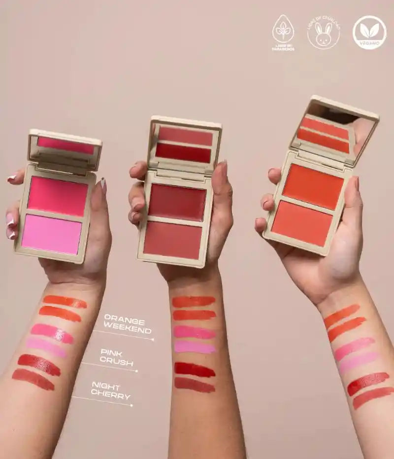 Rubor En Dúo Allure Crema Y Polvo Compacto I Nighcherry