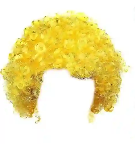 Peluca Afro Amarilla