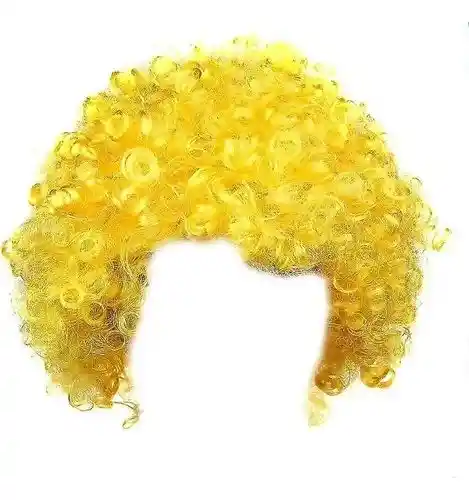Peluca Afro Amarilla