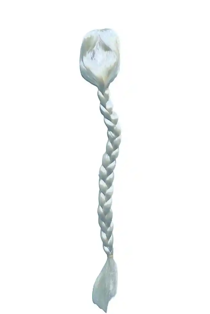 Peluca Blanca Trenza Larga Frozen