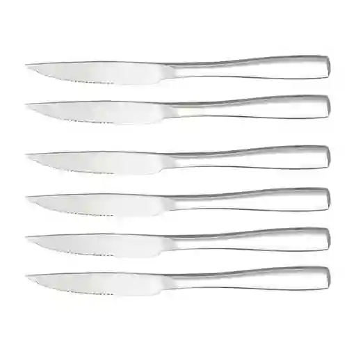 Set De 6 Cuchillos Acero Inoxidable Mesa Acero 410