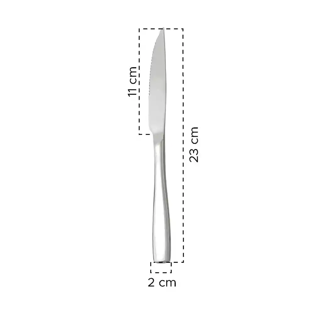 Set De 6 Cuchillos Acero Inoxidable Mesa Acero 410