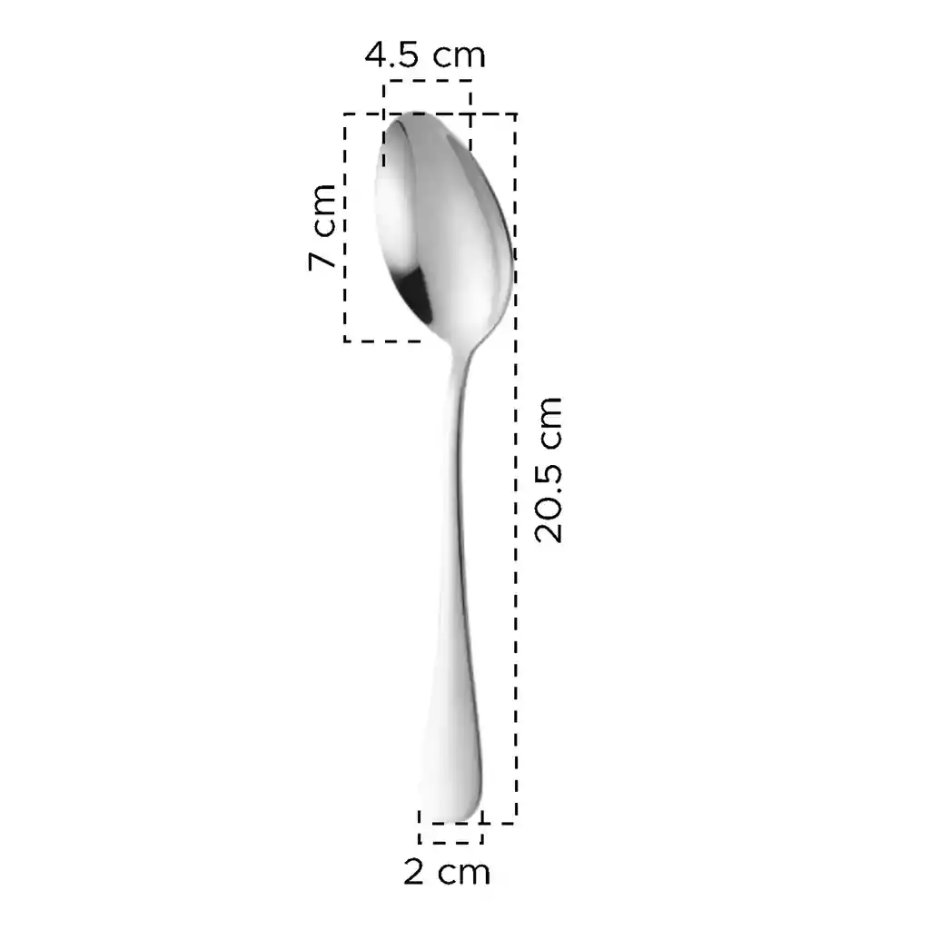 Set De 6 Cucharas Acero Inoxidable Mesa Acero 410