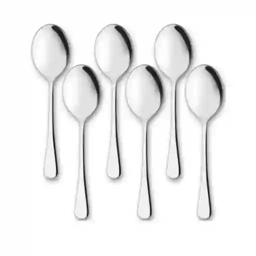 Set De 6 Cucharas Acero Inoxidable Mesa Acero 410