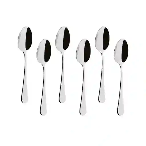Set De 6 Cucharillas Acero Inoxidable Mesa Acero 410