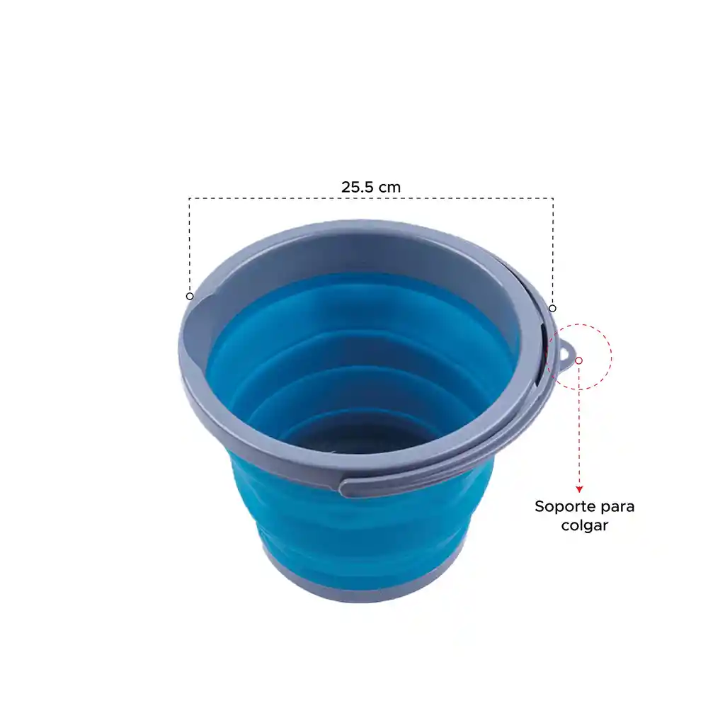 Balde Plegable Retráctil 5 Lts