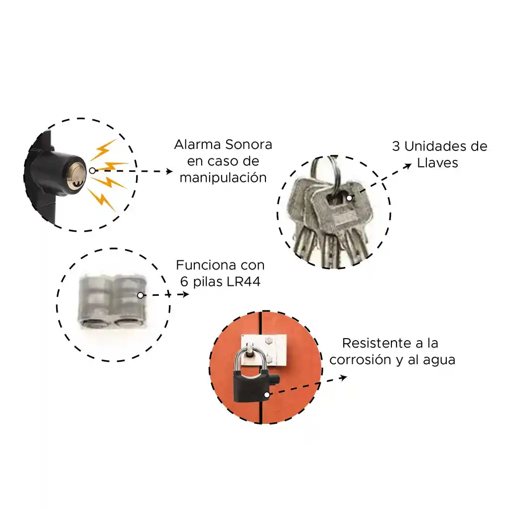 Candado Con Alarma