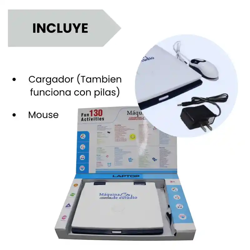 Computador Didáctico Para Niños Y Niñas - 130 Funciones Ingles Y Español - Juegos