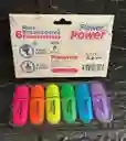 Resaltador Primavera Mini Fluos Flower Power X6 Unidades