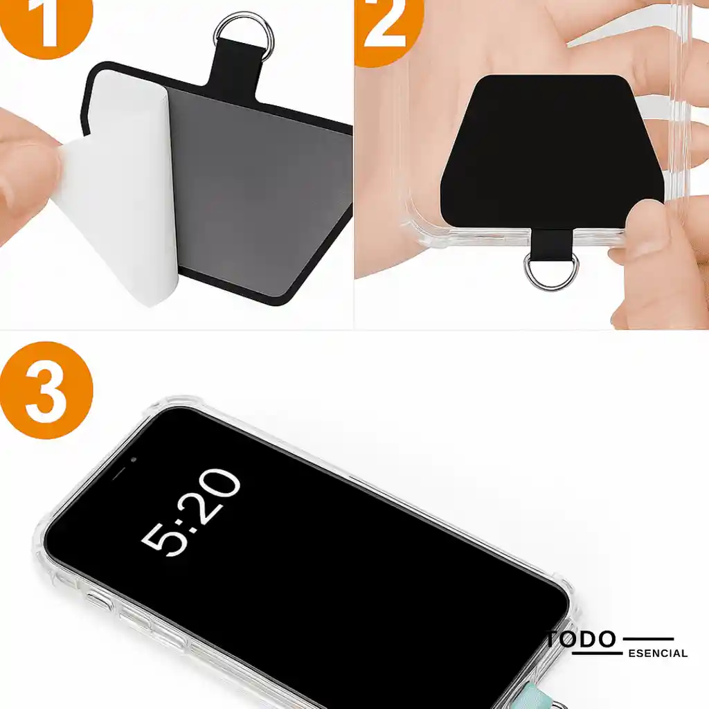 Correa Strap Celular Amarillo Claro