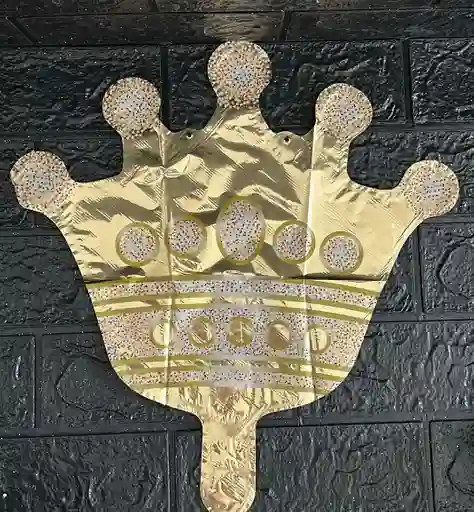 Globo Metalizado Corona Dorada 14"