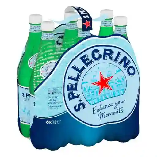 San Pellegrino Agua Carbonatada 6 Unidades / 1 L