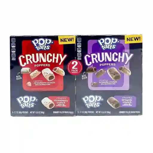 Pop-tarts Snack Trozos Crocantes Rellenos De Fresa Y Brownie 2 Unidades 360 G