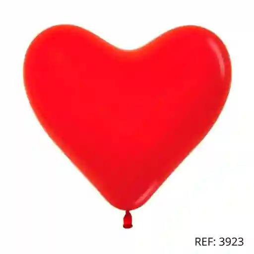 Globo Corazon Liso X12