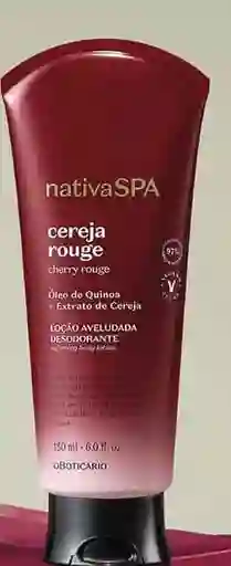 Loción Desodorante Corporal Aterciopelada Cherry Rouge De Nativa Spa 180 Ml