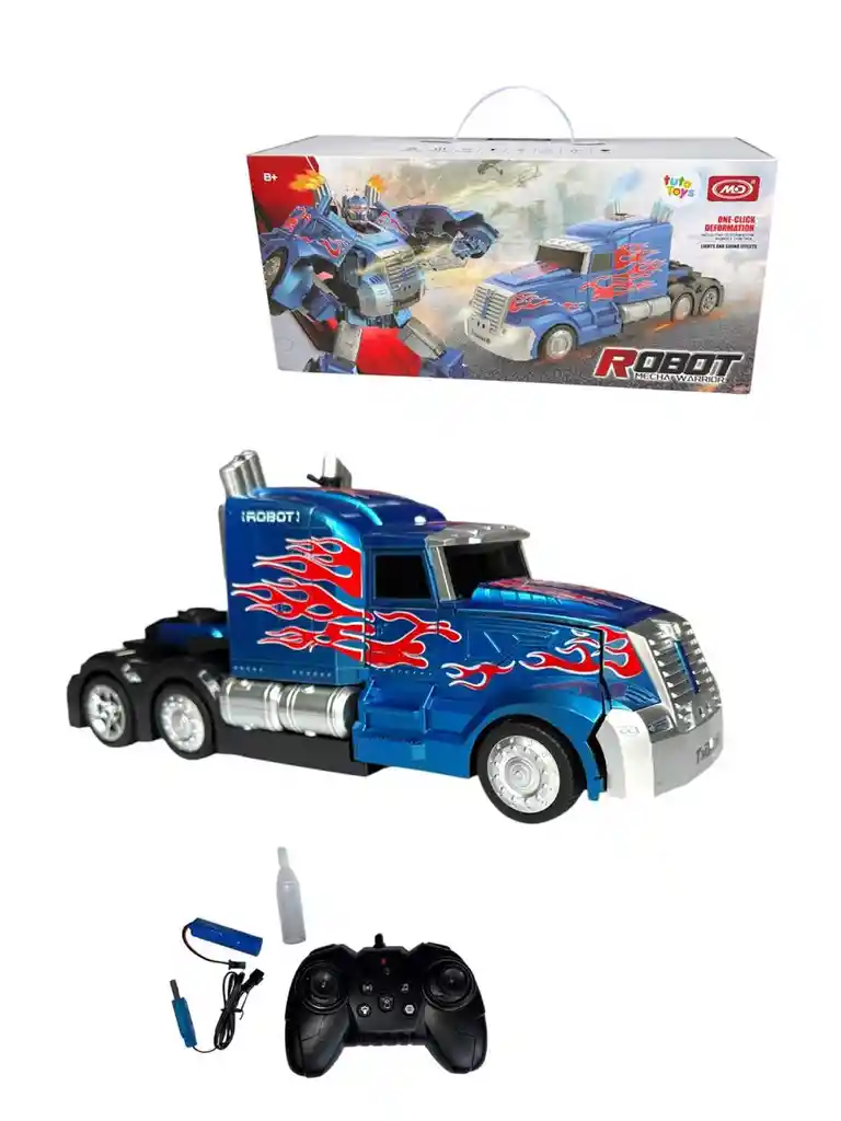 Carro Optimus Transformers Con Humo Y Control Remoto