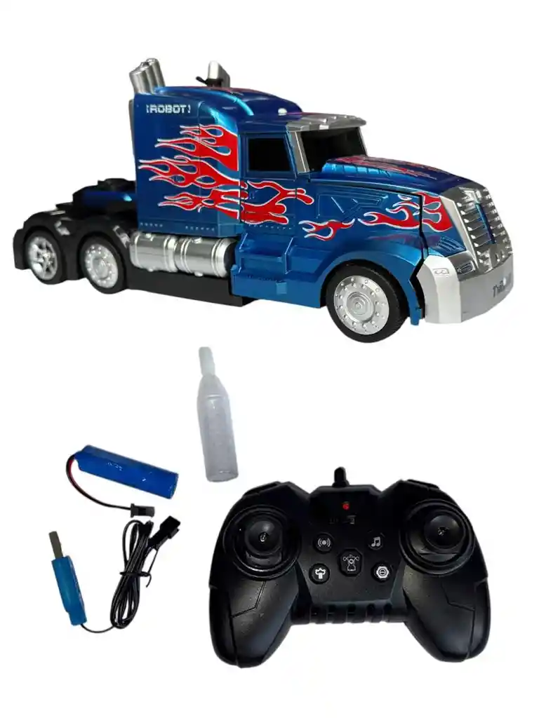 Carro Optimus Transformers Con Humo Y Control Remoto
