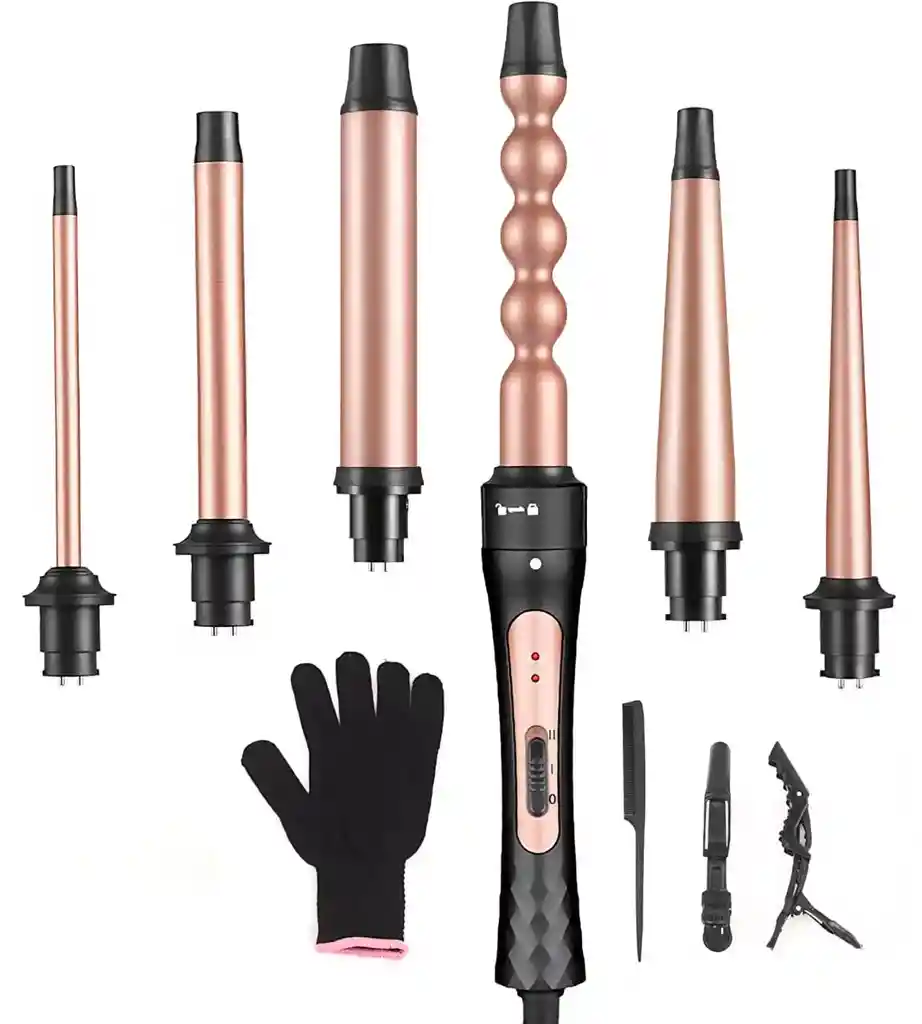 Pinza Rizador 6 En 1 Para Cabello Múltipeinados